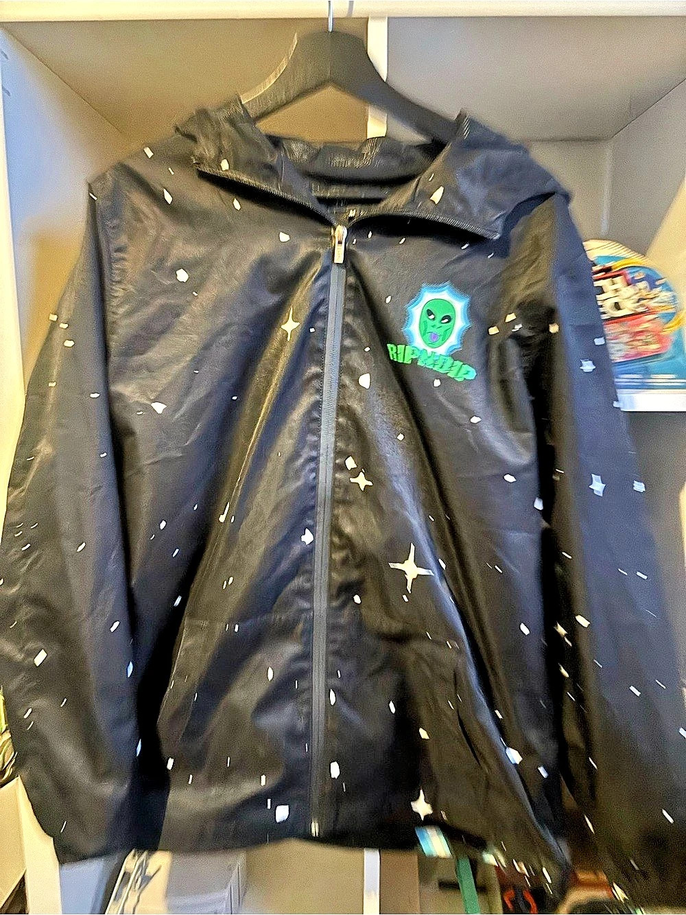 RIPNDIP Alien Graphic Hooded Jacket in Black